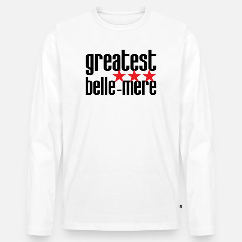 Beste Schwiegermutter der Welt - Männer Premium Bio Langarmshirt - Weiß