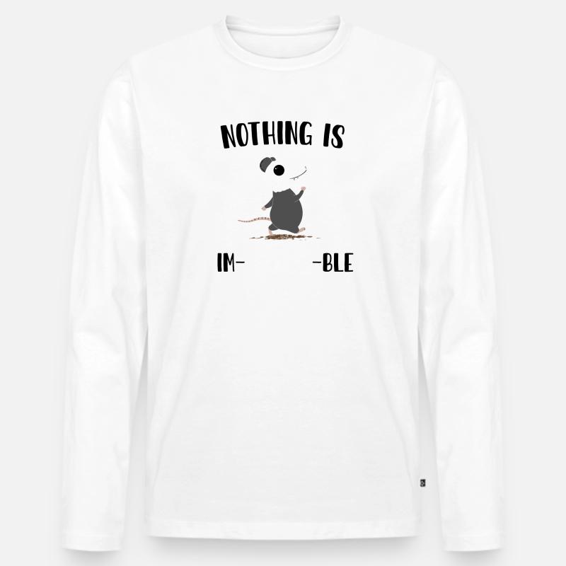 Nothing is impossumble - Männer Premium Bio Langarmshirt - Weiß
