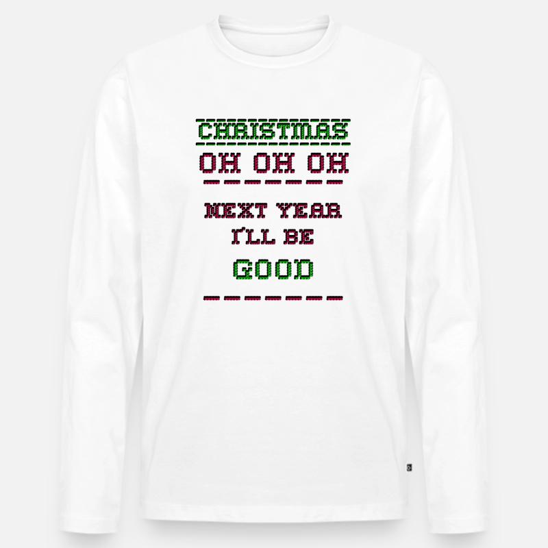 Weihnachten - Männer Premium Bio Langarmshirt - Weiß