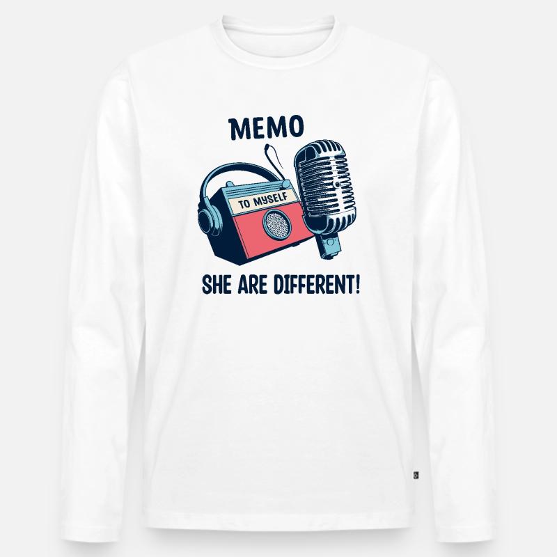 Sie sind anders ! - Männer Premium Bio Langarmshirt - Weiß