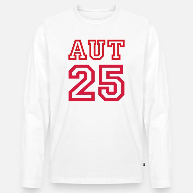 AUSTRIA - Männer Premium Bio Langarmshirt - Weiß