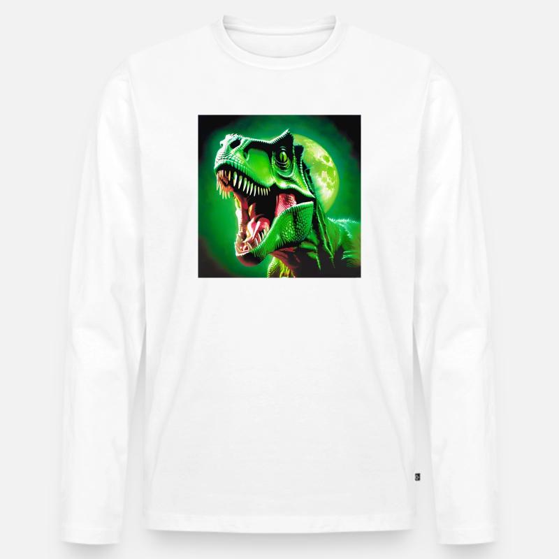 T-Rex, Vorgeschichte, T-Rex - Männer Premium Bio Langarmshirt - Weiß