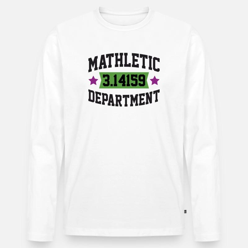 Mathletic Abteilung - Männer Premium Bio Langarmshirt - Weiß