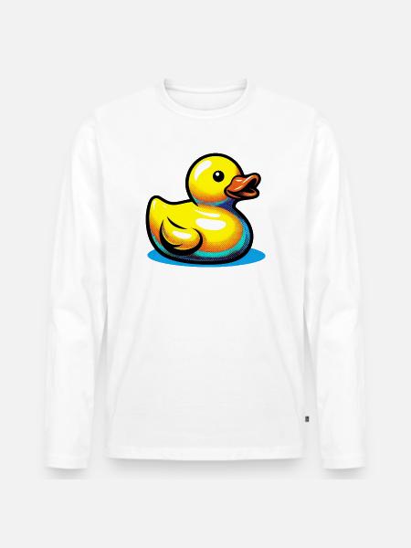Duckling Duck Duck Duck - Men's Premium Organic Long Sleeve Shirt - white
