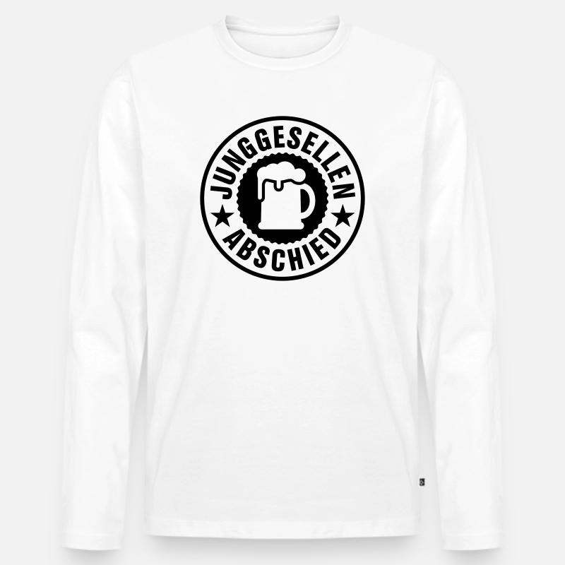 Junggesellen Abschied Bier - Männer Premium Bio Langarmshirt - Weiß