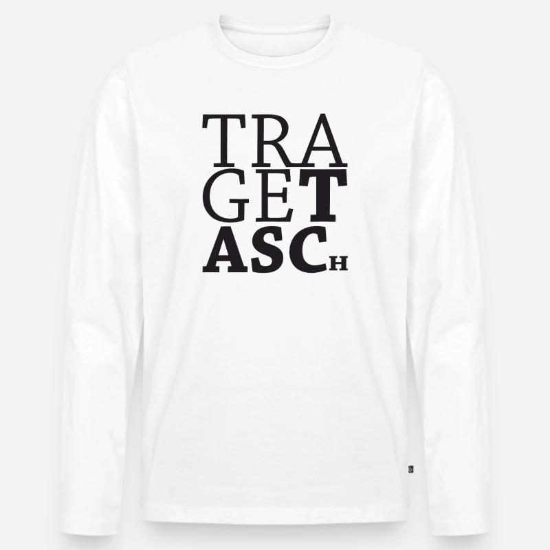 Tragetasche - Männer Premium Bio Langarmshirt - Weiß