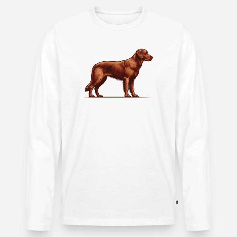 Chesapeake Bay Retriever - Männer Premium Bio Langarmshirt - Weiß