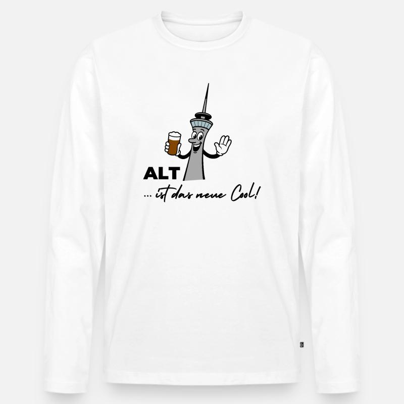 Alt ist das neue Cool - Männer Premium Bio Langarmshirt - Weiß