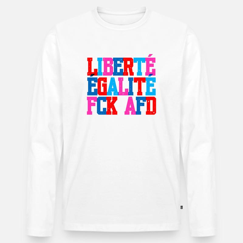 Ich bin so frei - Männer Premium Bio Langarmshirt - Weiß
