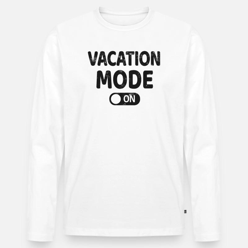 Urlaub Reise - Männer Premium Bio Langarmshirt - Weiß