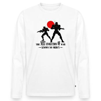 Ai Combat Robot - Men's Premium Organic Long Sleeve Shirt - white - Front - Nico (187cm)