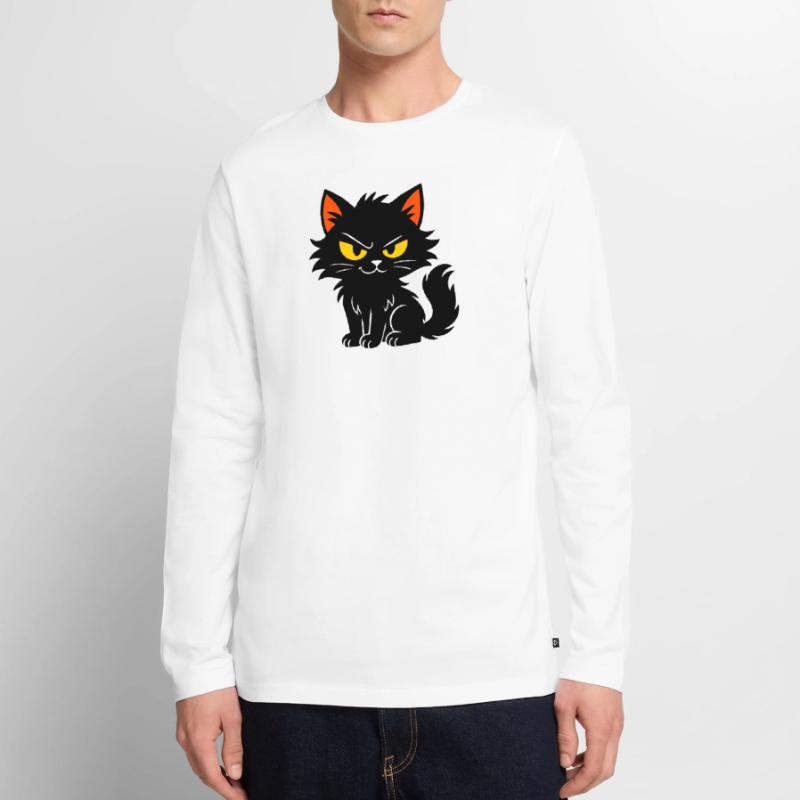 Chaton doux T-shirt manches longues Premium bio Homme