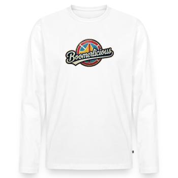 Boomerlicious - Men's Premium Organic Long Sleeve Shirt - white - Front - Nico (187cm)