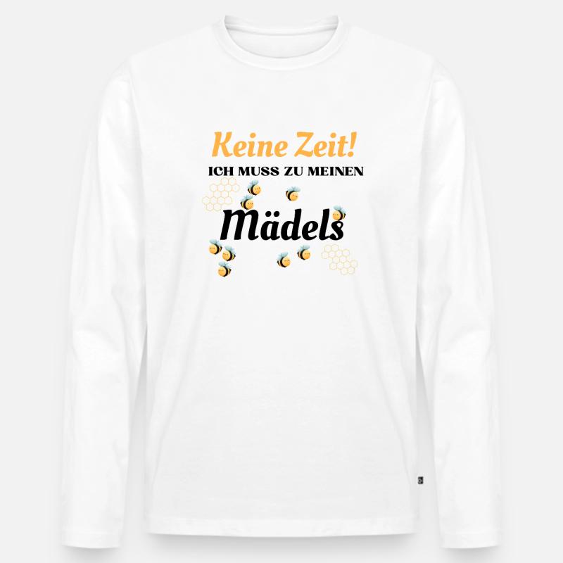Biene Imker - Männer Premium Bio Langarmshirt - Weiß