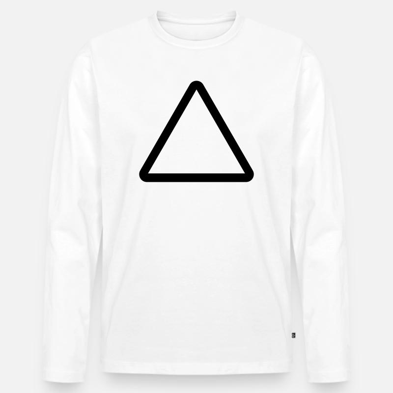Baustelle, Warnschild Vorlage, Danger Warning - Männer Premium Bio Langarmshirt - Weiß
