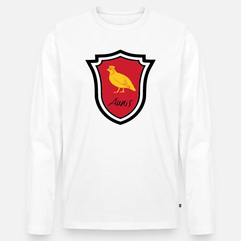 Aunis - Männer Premium Bio Langarmshirt - Weiß