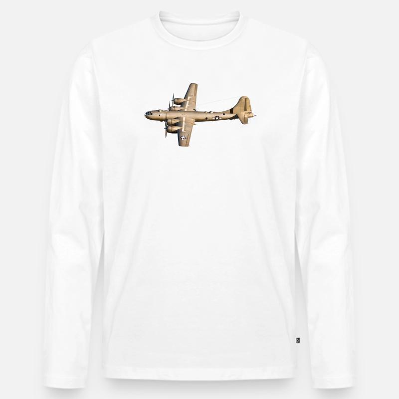 B-29 Superfortress - Männer Premium Bio Langarmshirt - Weiß