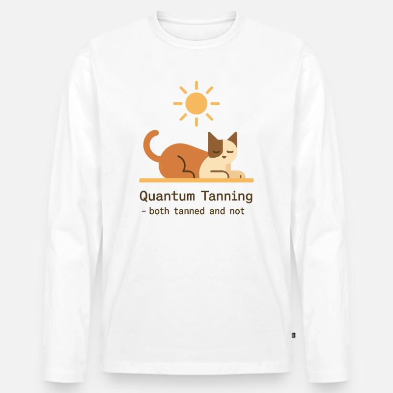 Quantum Tanning - Männer Premium Bio Langarmshirt - Weiß