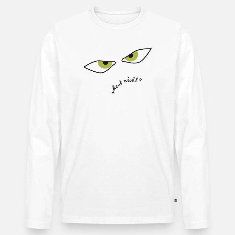 Rickel's Design: Heute nicht - Männer Premium Bio Langarmshirt - Weiß