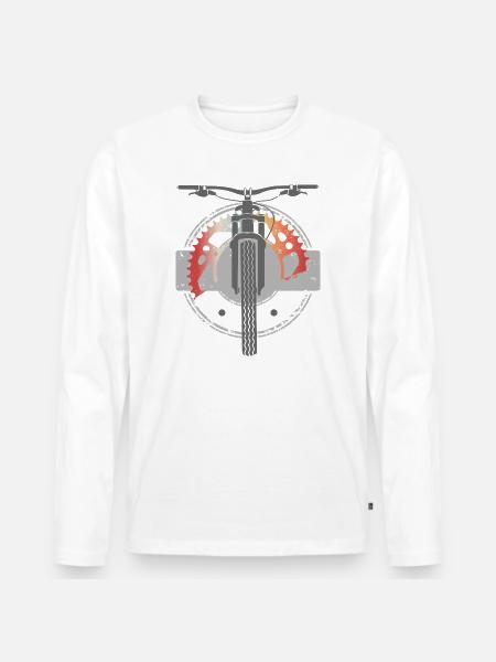 MTB Vers01 - Männer Premium Bio Langarmshirt - Weiß