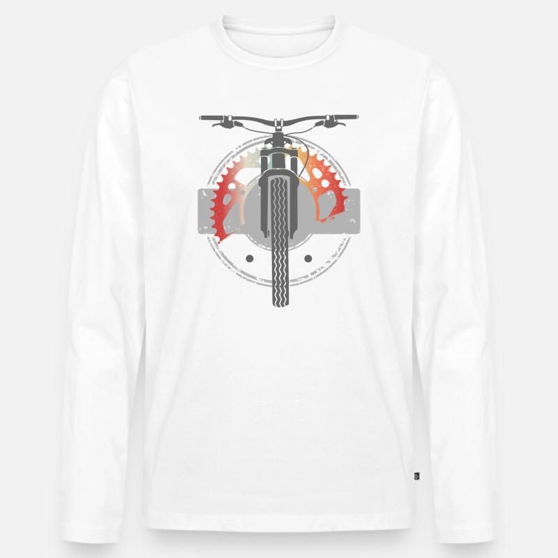 MTB Vers01 - Männer Premium Bio Langarmshirt - Weiß