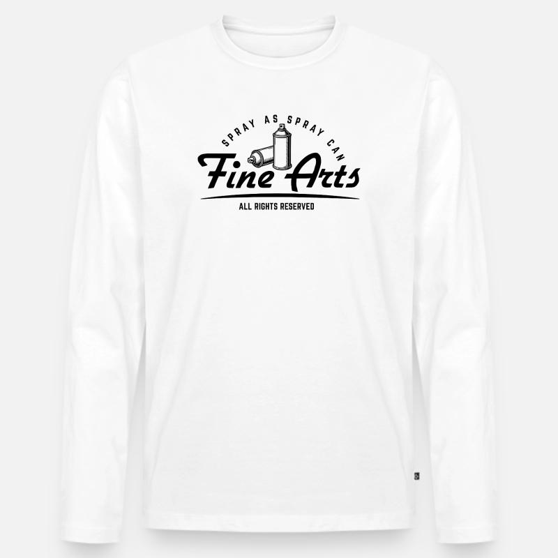 Spray as spray can - Fine Arts - Männer Premium Bio Langarmshirt - Weiß