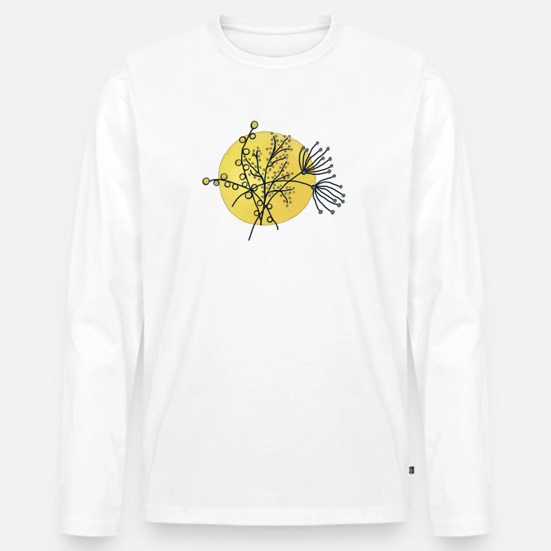 graeser in der Sonne - Männer Premium Bio Langarmshirt - Weiß