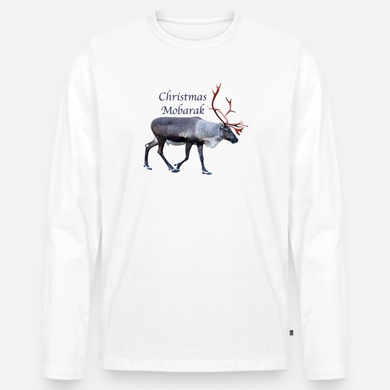 Weihnachten Mobarak - Männer Premium Bio Langarmshirt - Weiß
