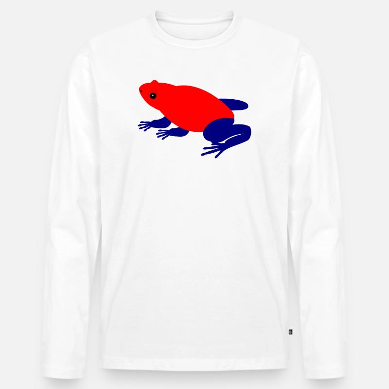Erdbeer Pfeilgiftfrosch Tierkunst - Männer Premium Bio Langarmshirt - Weiß