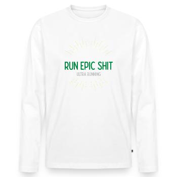 Run Epic Shit - Ultra Running - T-shirt manches longues Premium bio Homme - blanc - Devant - Nico (187cm)