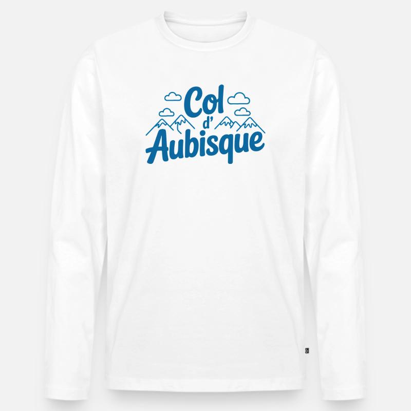 Col d'Aubisque Verspielte Kletterkunst - Männer Premium Bio Langarmshirt - Weiß