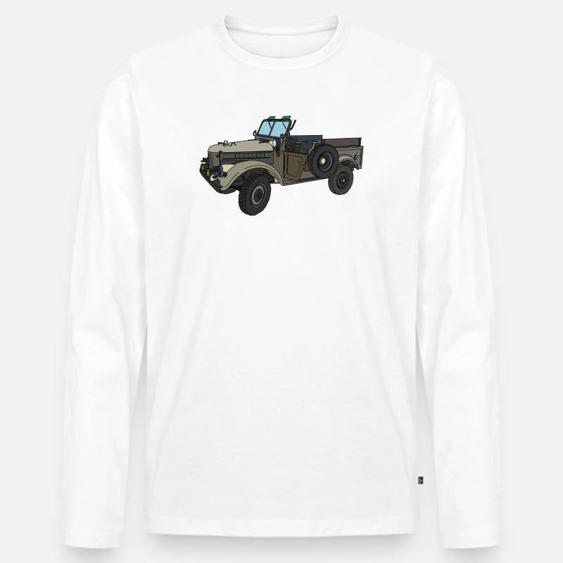 GAZ-69 - Männer Premium Bio Langarmshirt - Weiß