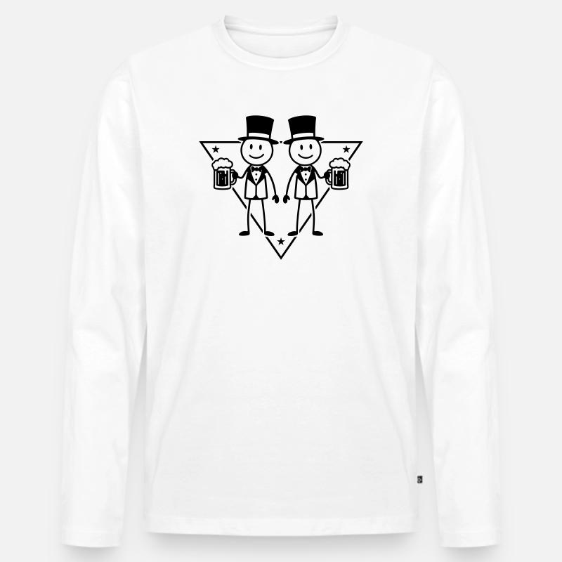 Bräutigam Junggesellen Party - Männer Premium Bio Langarmshirt - Weiß