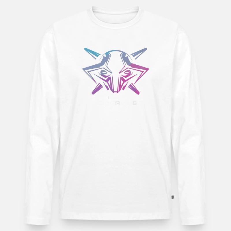 Futuristische Cyborg-Programmierer-Kunst - Männer Premium Bio Langarmshirt - Weiß