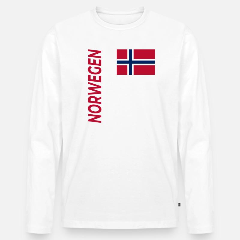 Kristiansand - Männer Premium Bio Langarmshirt - Weiß