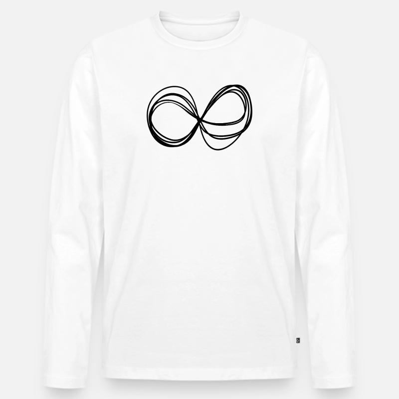 Abstrakt, unendlich, unendlich, immer anders - Männer Premium Bio Langarmshirt - Weiß