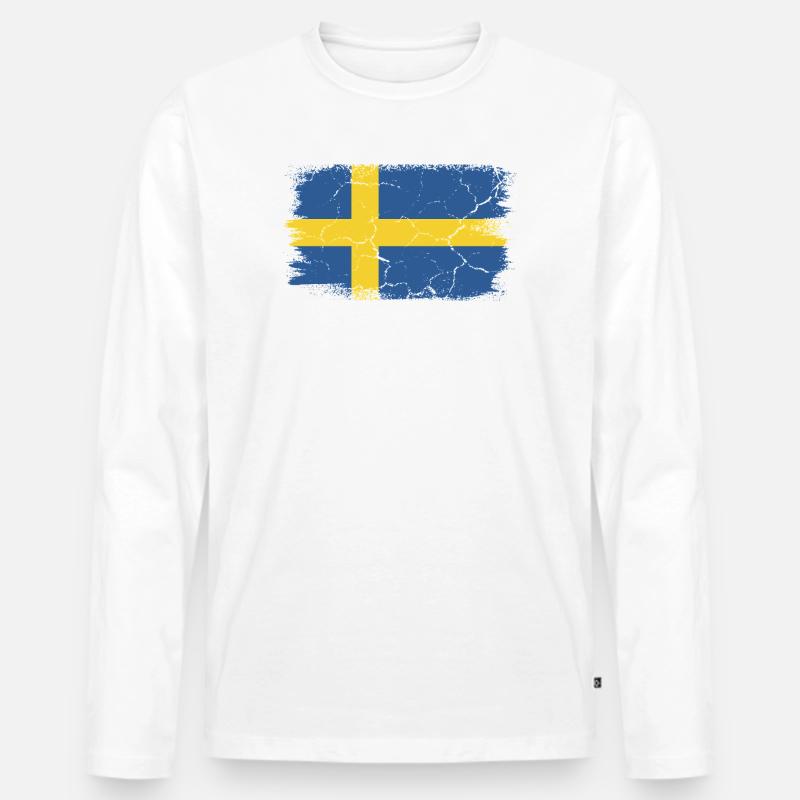 FÅRÖ - Männer Premium Bio Langarmshirt - Weiß