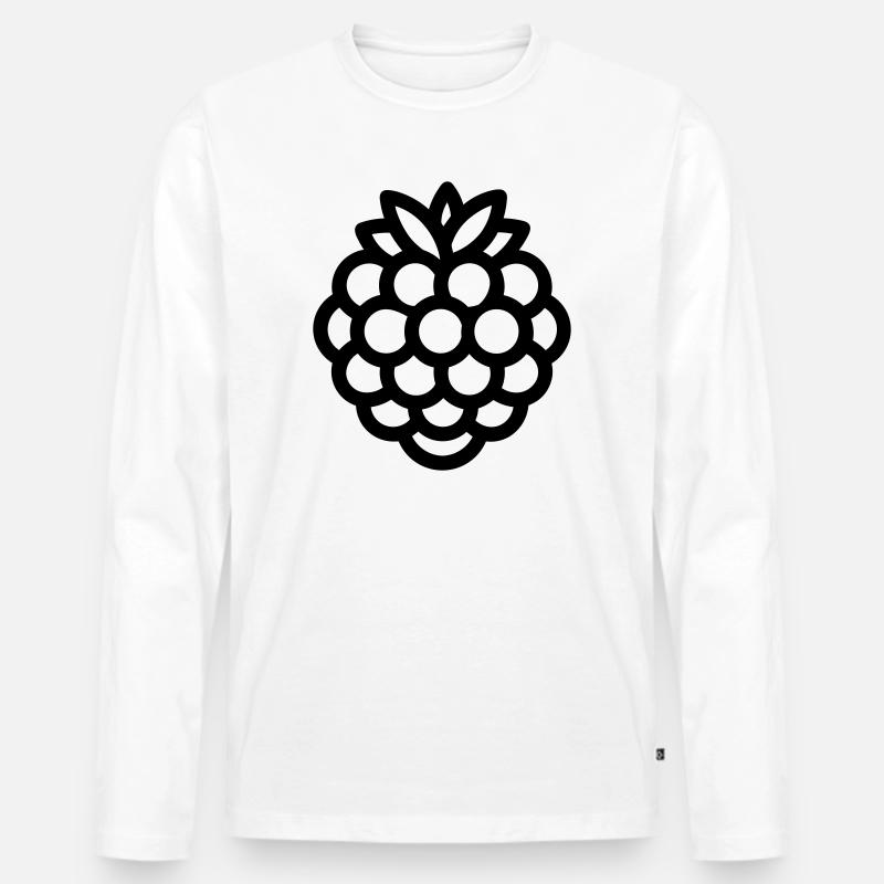 Maulbeerbaum - Männer Premium Bio Langarmshirt - Weiß