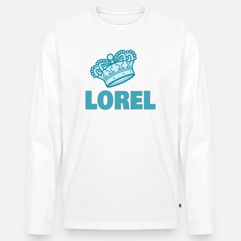 Lorel - Männer Premium Bio Langarmshirt - Weiß
