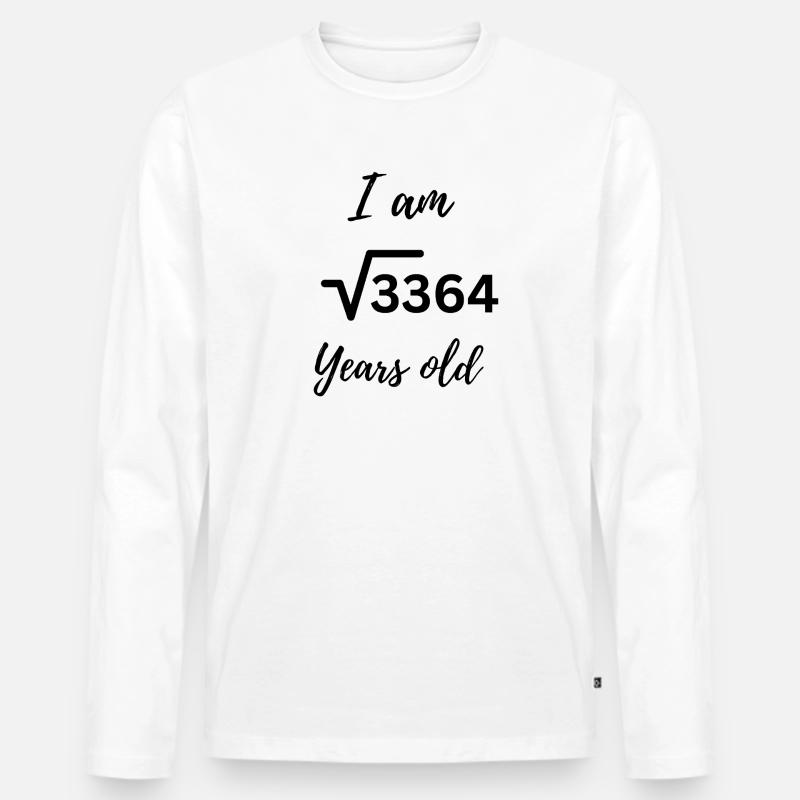 √3364 – 58 Jahre cool verpackt - Männer Premium Bio Langarmshirt - Weiß