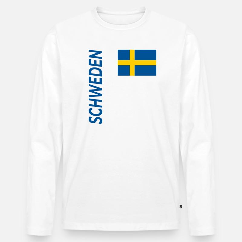 Ystad - Männer Premium Bio Langarmshirt - Weiß