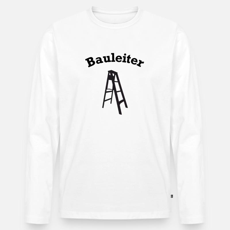 Bauleiter Baustellenleiter - Männer Premium Bio Langarmshirt - Weiß