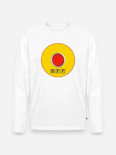 Stop for logorrheic - Men's Premium Organic Long Sleeve Shirt - white
