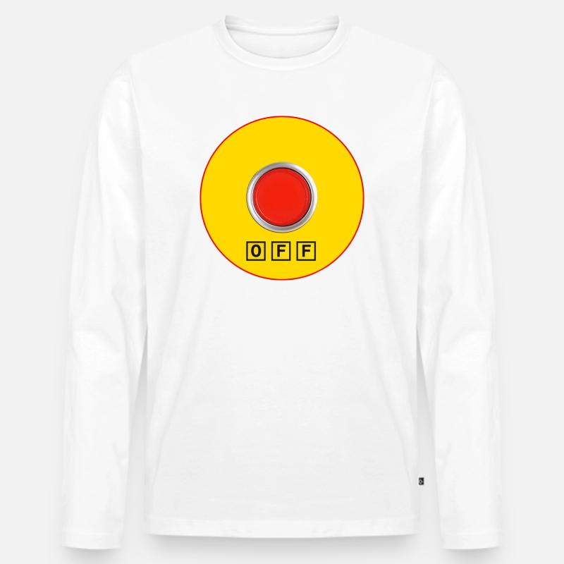 Stopp bei Logorrhoe - Männer Premium Bio Langarmshirt - Weiß