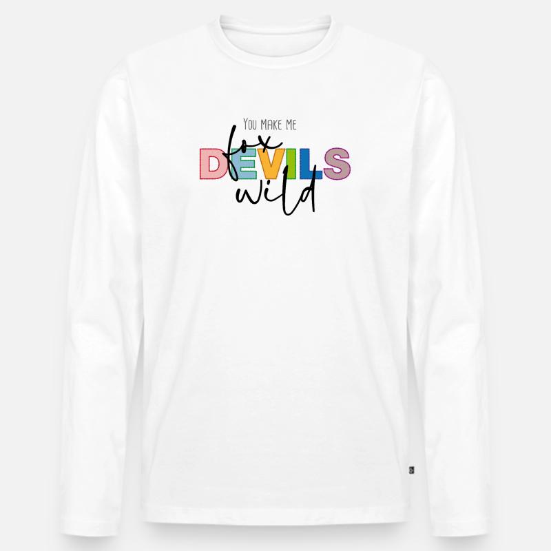 You make me fox devils wild - Männer Premium Bio Langarmshirt - Weiß