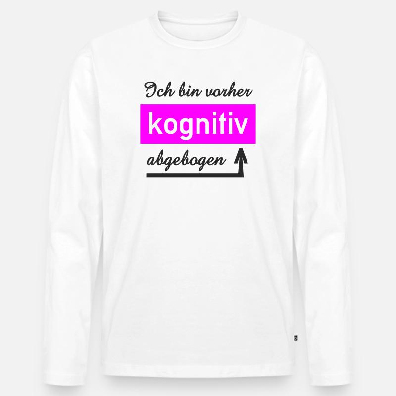Kognitive Denkerin Personalisiertes Design - Männer Premium Bio Langarmshirt - Weiß
