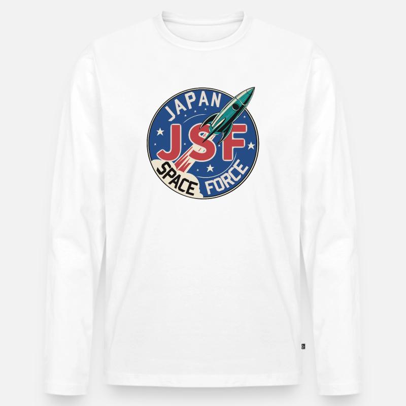 Japan Space Force  - Männer Premium Bio Langarmshirt - Weiß