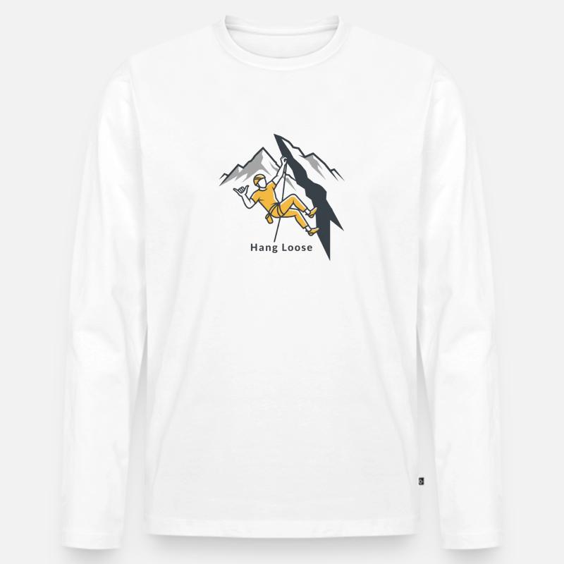 Climber shaka - Männer Premium Bio Langarmshirt - Weiß