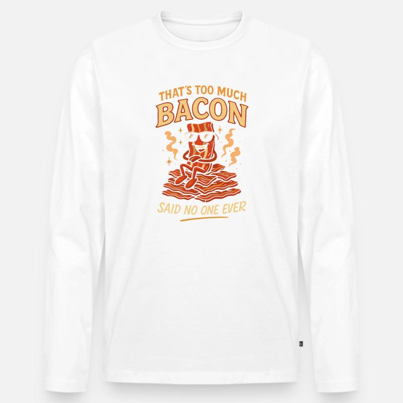 Kaffee Mascara Hustle - Männer Premium Bio Langarmshirt - Weiß