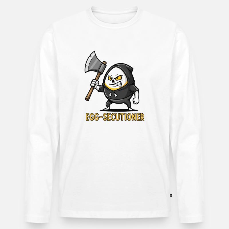 Zeit der Eizellentnahme - Männer Premium Bio Langarmshirt - Weiß